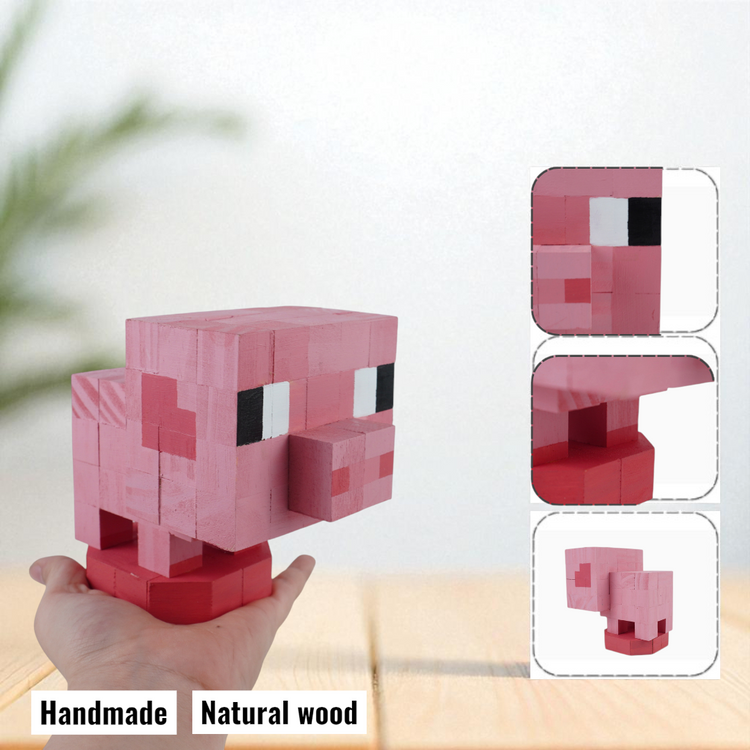 Minecraft Wooden Pet Models (DIY Painting Kit & Completed Model)