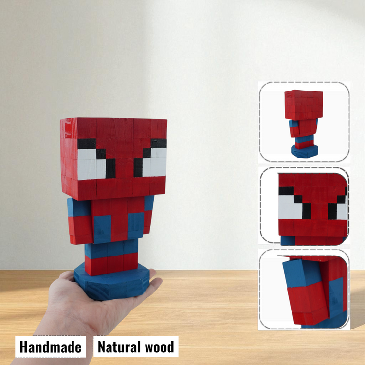Superhero Wooden Figures (DIY Painting Kit & Completed Model &)
