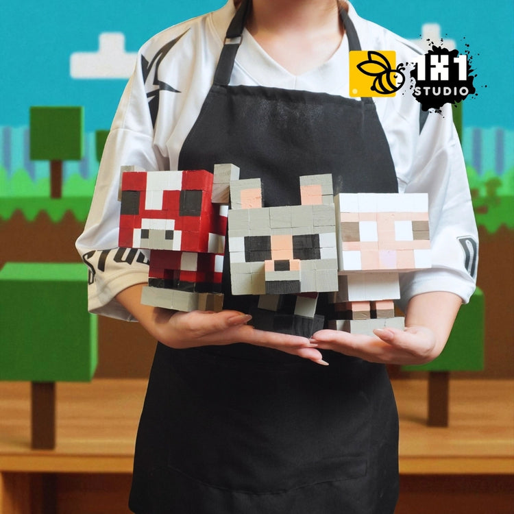Minecraft Character Kit (2x2x2cm) (DIY KIT) – Create 2 Models