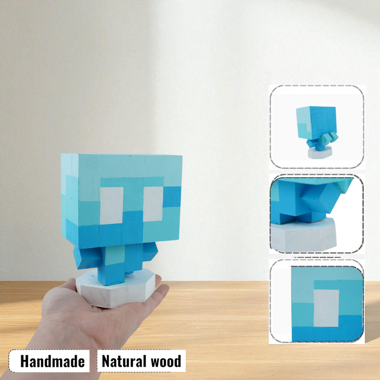 Minecraft Mobs & Bosses Wooden Models (Collection 1/2) - DIY Painting Kit & Completed Model