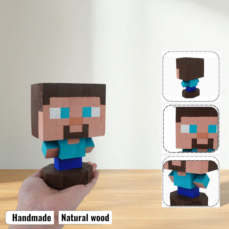 Minecraft Mobs & Bosses Wooden Models (Collection 1/2) - DIY Painting Kit & Completed Model