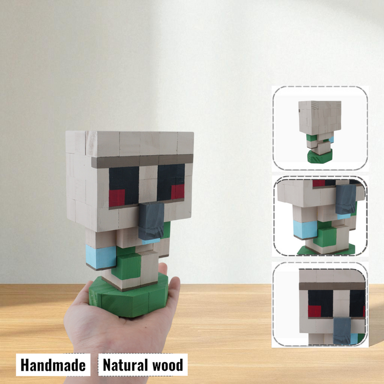 Minecraft Mobs & Bosses Wooden Models (Collection 1/2) - DIY Painting Kit & Completed Model