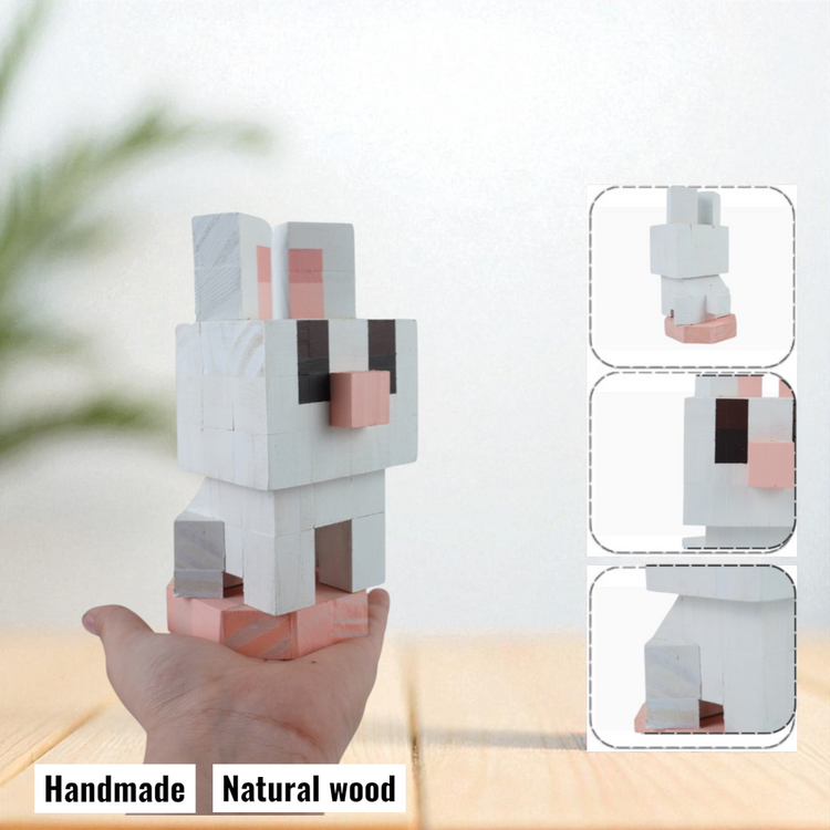 Minecraft Wooden Pet Models (DIY Painting Kit & Completed Model)