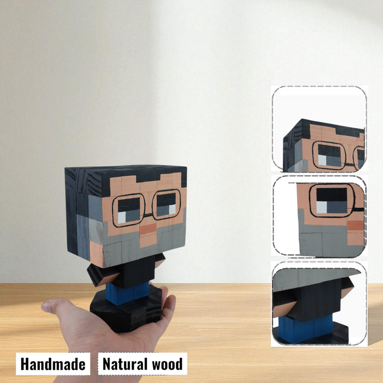 Celebrity Wooden Figures (DIY Painting Kit & Completed Model)