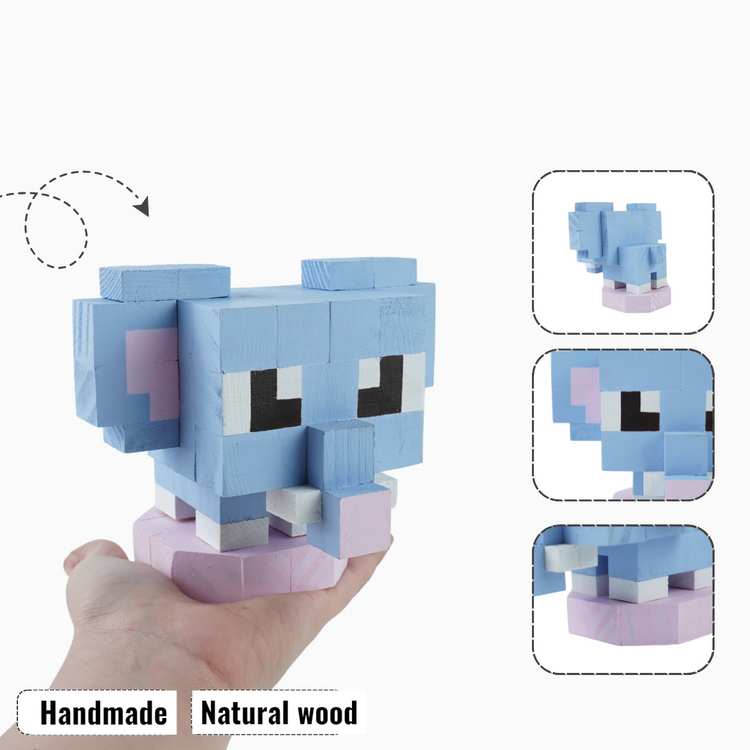 Wooden Animal & Pet Figures (DIY Painting Kit & Completed Model)