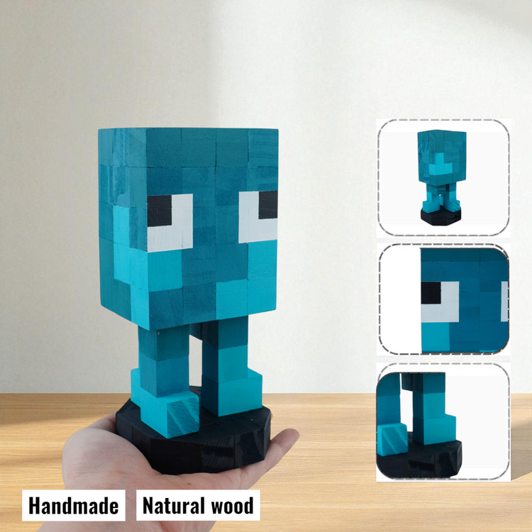 Minecraft Mobs & Bosses Wooden Models (Collection 2/2) - DIY Painting Kit & Completed Model