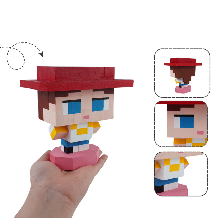 Wooden Character Figures (Collection 1/2) - DIY Painting Kit & Completed Model