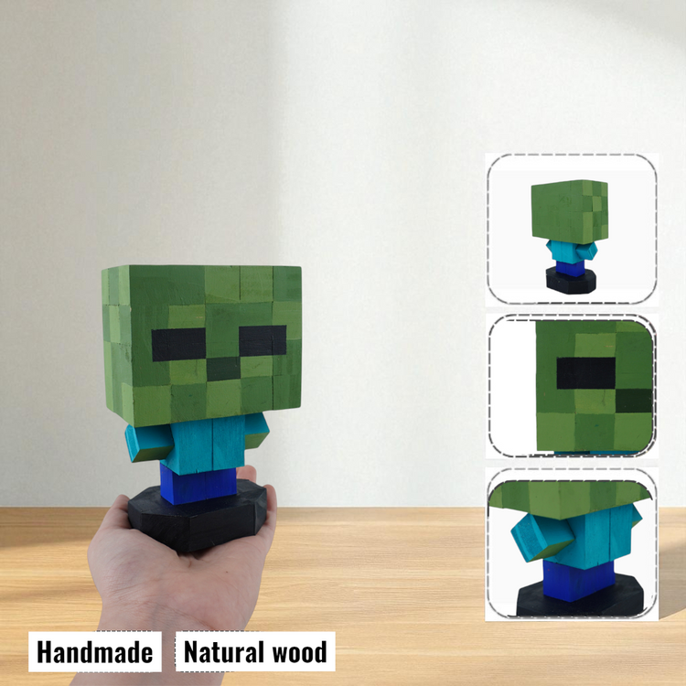 Minecraft Mobs & Bosses Wooden Models (Collection 1/2) - DIY Painting Kit & Completed Model