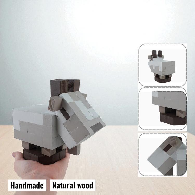 Minecraft Wooden Pet Models (DIY Painting Kit & Completed Model)