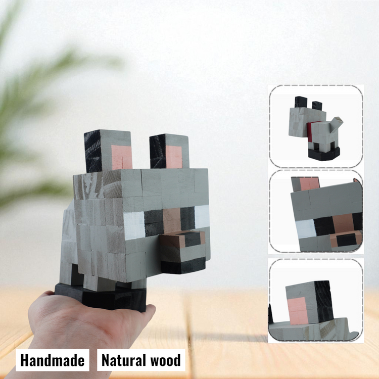 Minecraft Wooden Pet Models (DIY Painting Kit & Completed Model)
