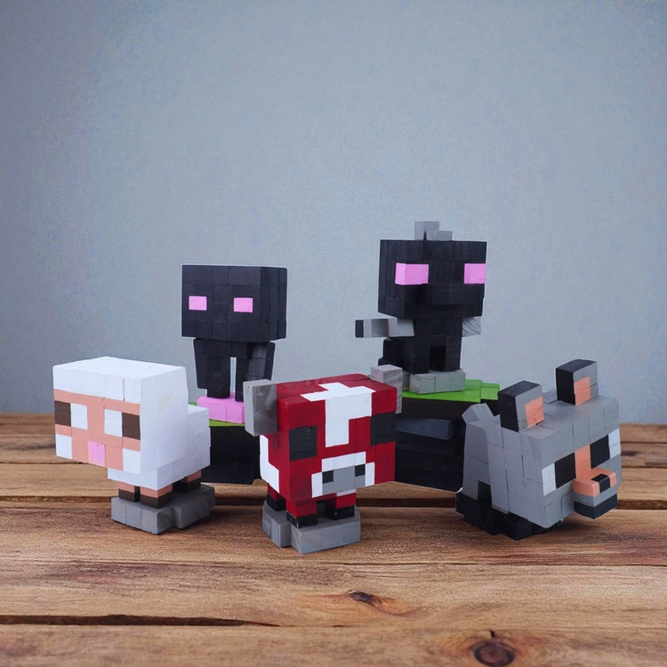 Minecraft Character Kit (2x2x2cm) (DIY KIT) – Create 2 Models