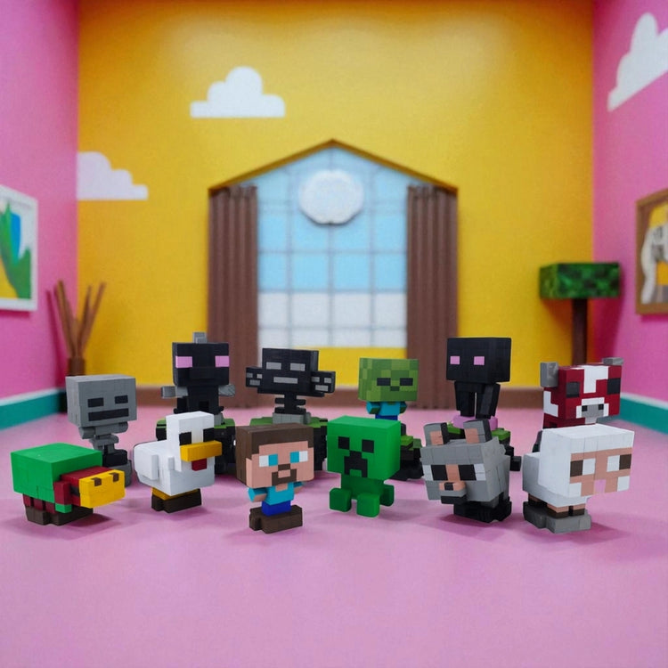 Minecraft Character Kit (2x2x2cm) (DIY KIT) – Create 2 Models