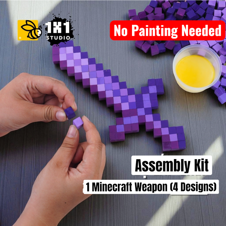 Minecraft Mini Equipment (Assembly Kit) – Build 2 Diamond & Netherite Tools
