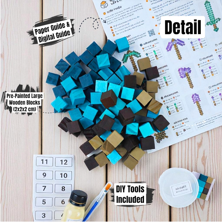 Minecraft Mini Equipment (Assembly Kit) – Build 2 Diamond & Netherite Tools