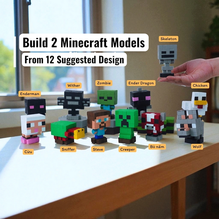 Minecraft Character Mini Kit (DIY KIT) – Create 4 Models