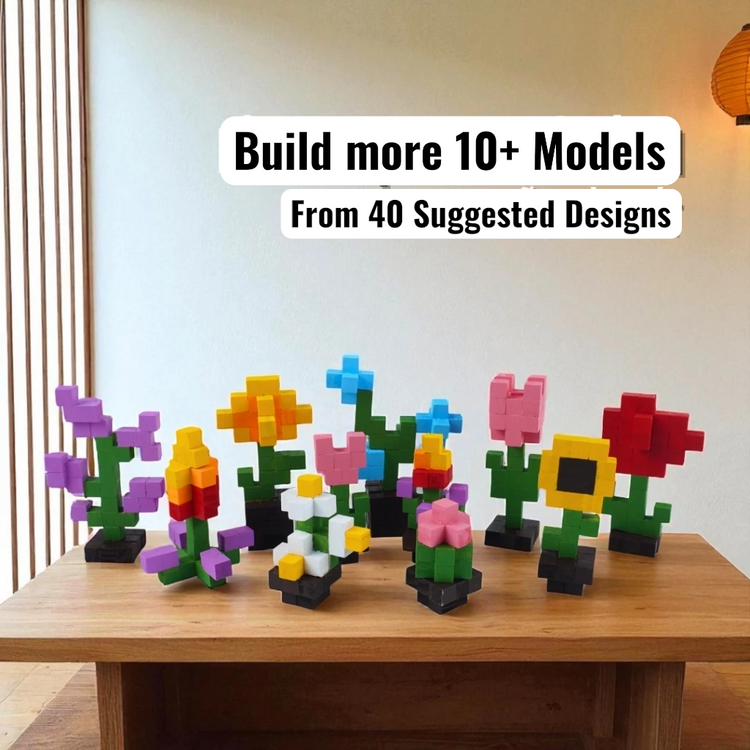 Mini Wooden Flower (DIY Kit ) – Create 10 Models (40 Designs)