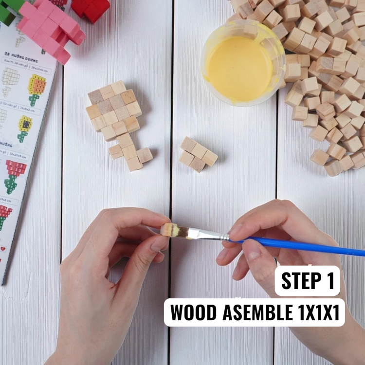 Mini Wooden Flower (DIY Kit ) – Create 10 Models (40 Designs)