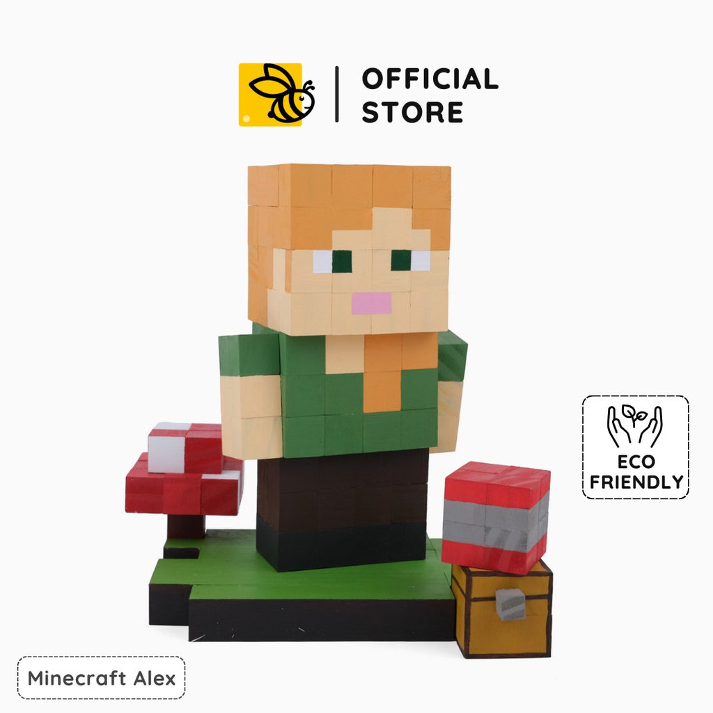 Minecraft Mobs & Bosses Wooden Models (Collection 2/2) - DIY Painting Kit & Completed Model