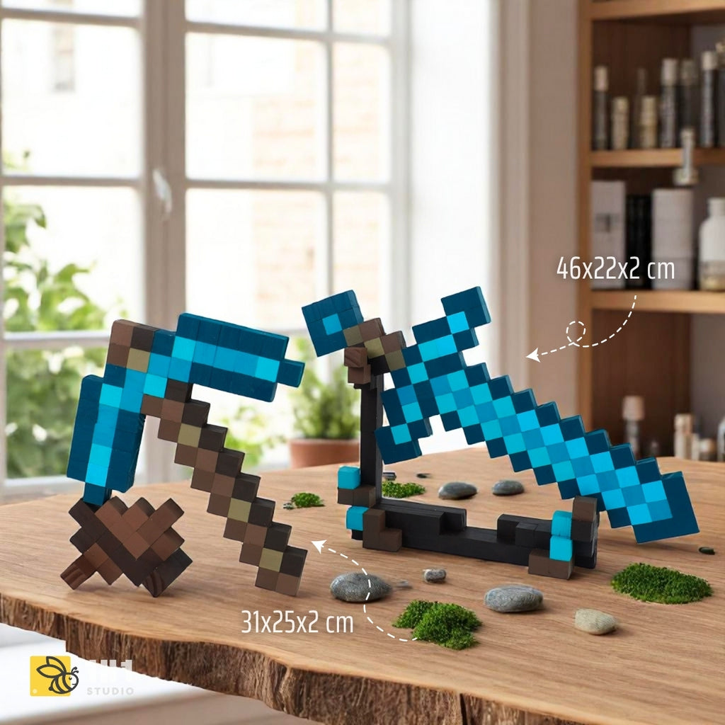 Minecraft Diamond & Nether Equipment (DIY Kit) – Paint & Build 2 Tools