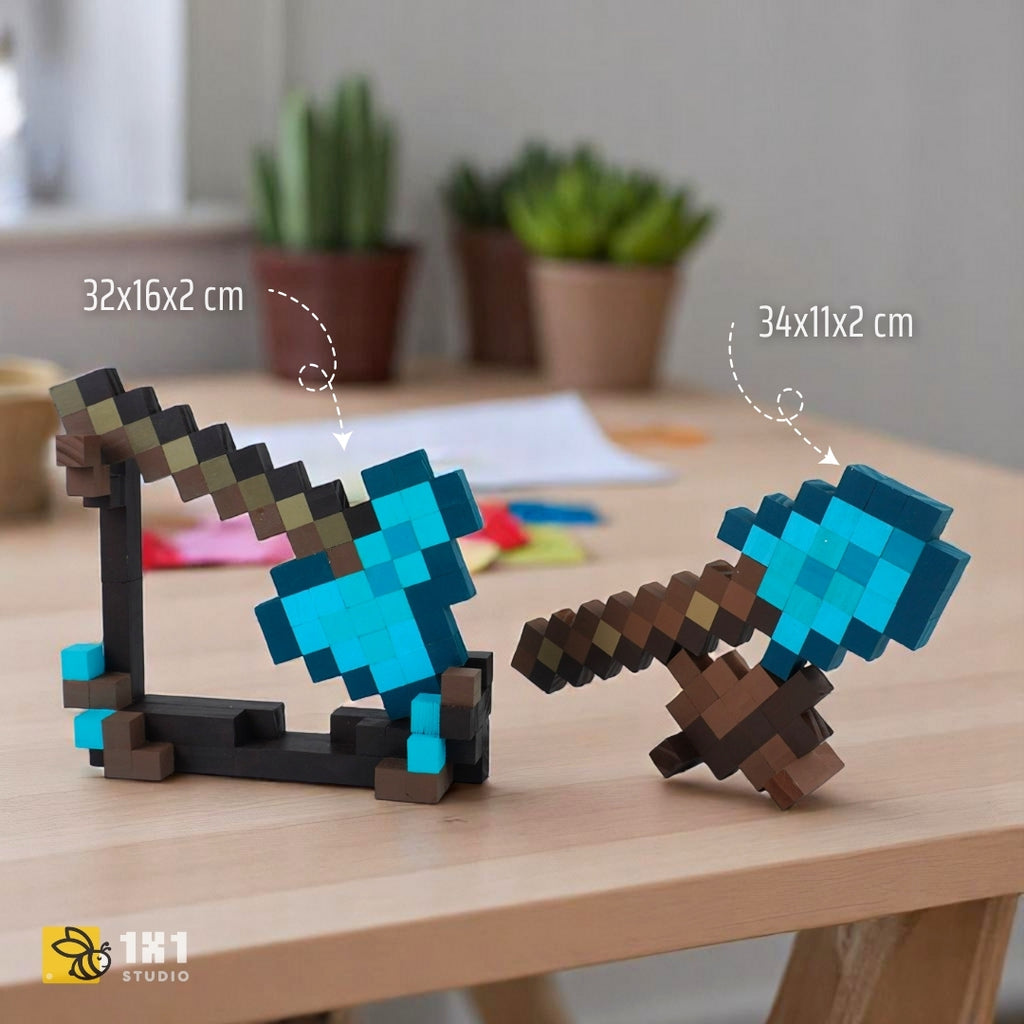 Minecraft Diamond & Nether Equipment (DIY Kit) – Paint & Build 2 Tools