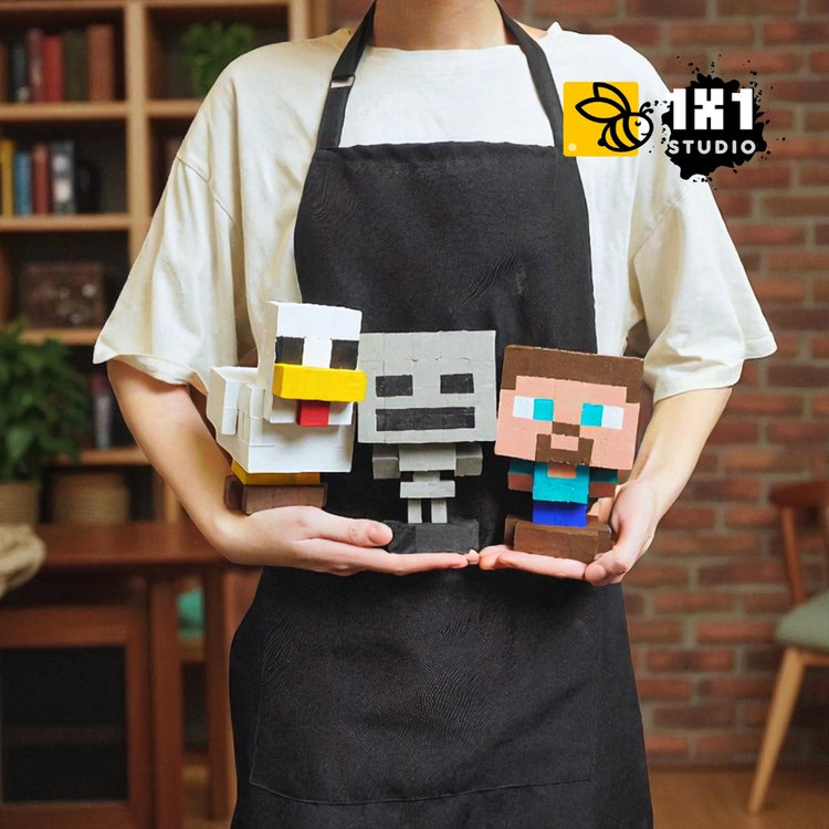 Minecraft Character Kit (2x2x2cm) (DIY KIT) – Create 2 Models
