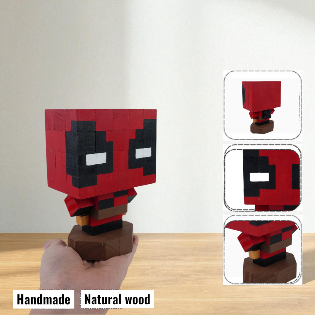 Superhero Wooden Figures (DIY Painting Kit & Completed Model &)