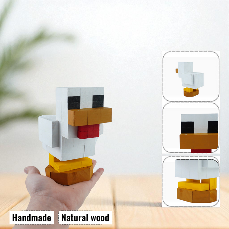 Minecraft Wooden Pet Models  (DIY Painting Kit & Completed Model)