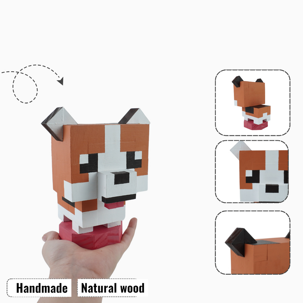 Wooden Animal & Pet Figures (DIY Painting Kit & Completed Model)