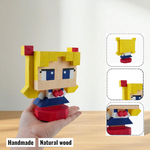 Anime Wooden Character Figures (DIY Painting Kit & Completed Model)