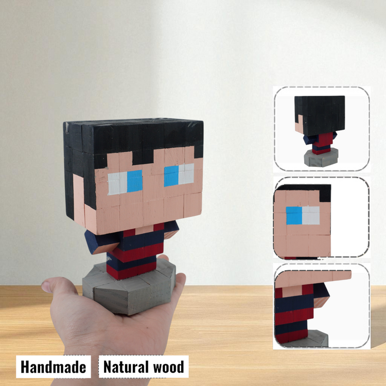 Superhero Wooden Figures (DIY Painting Kit & Completed Model &)