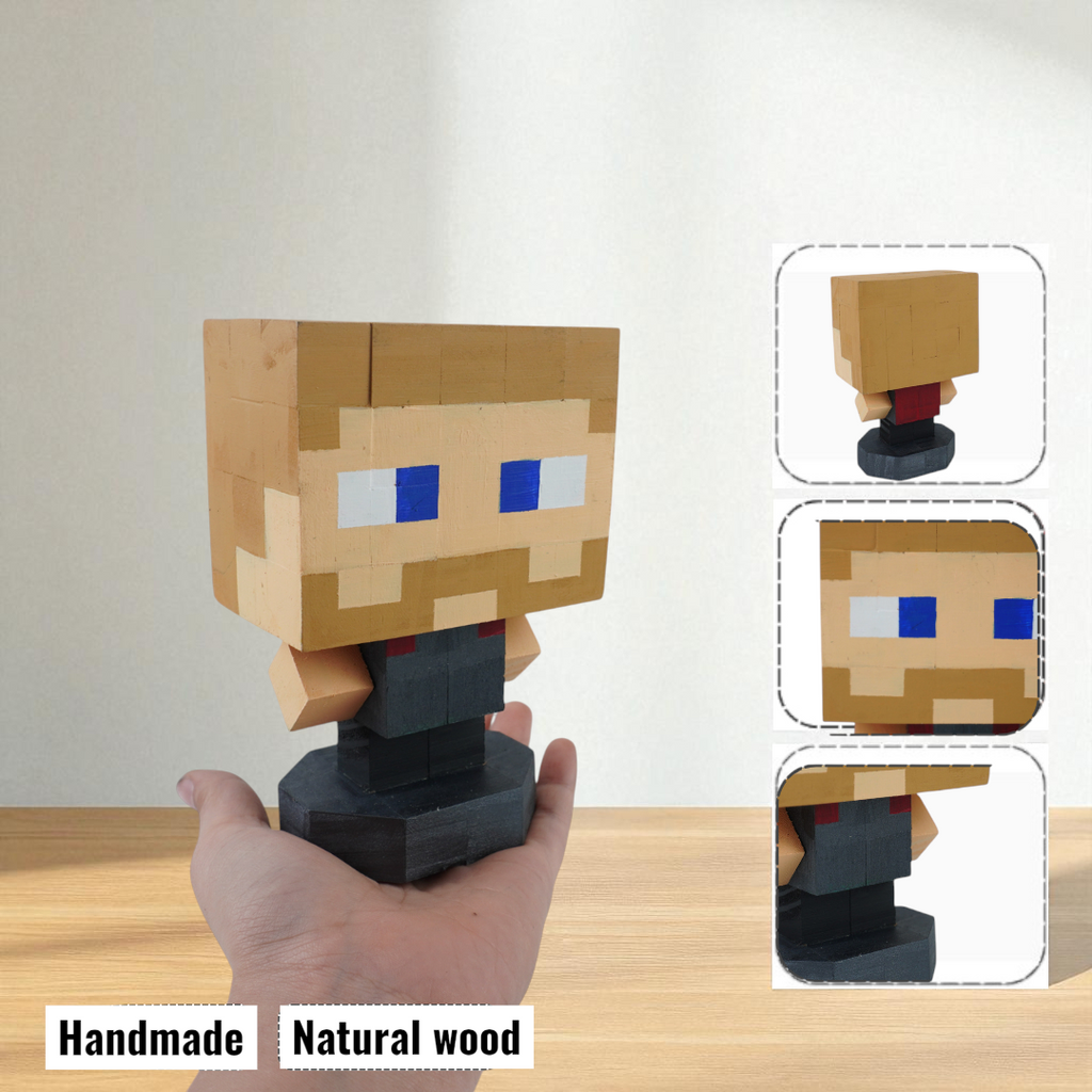 Superhero Wooden Figures (DIY Painting Kit & Completed Model &)