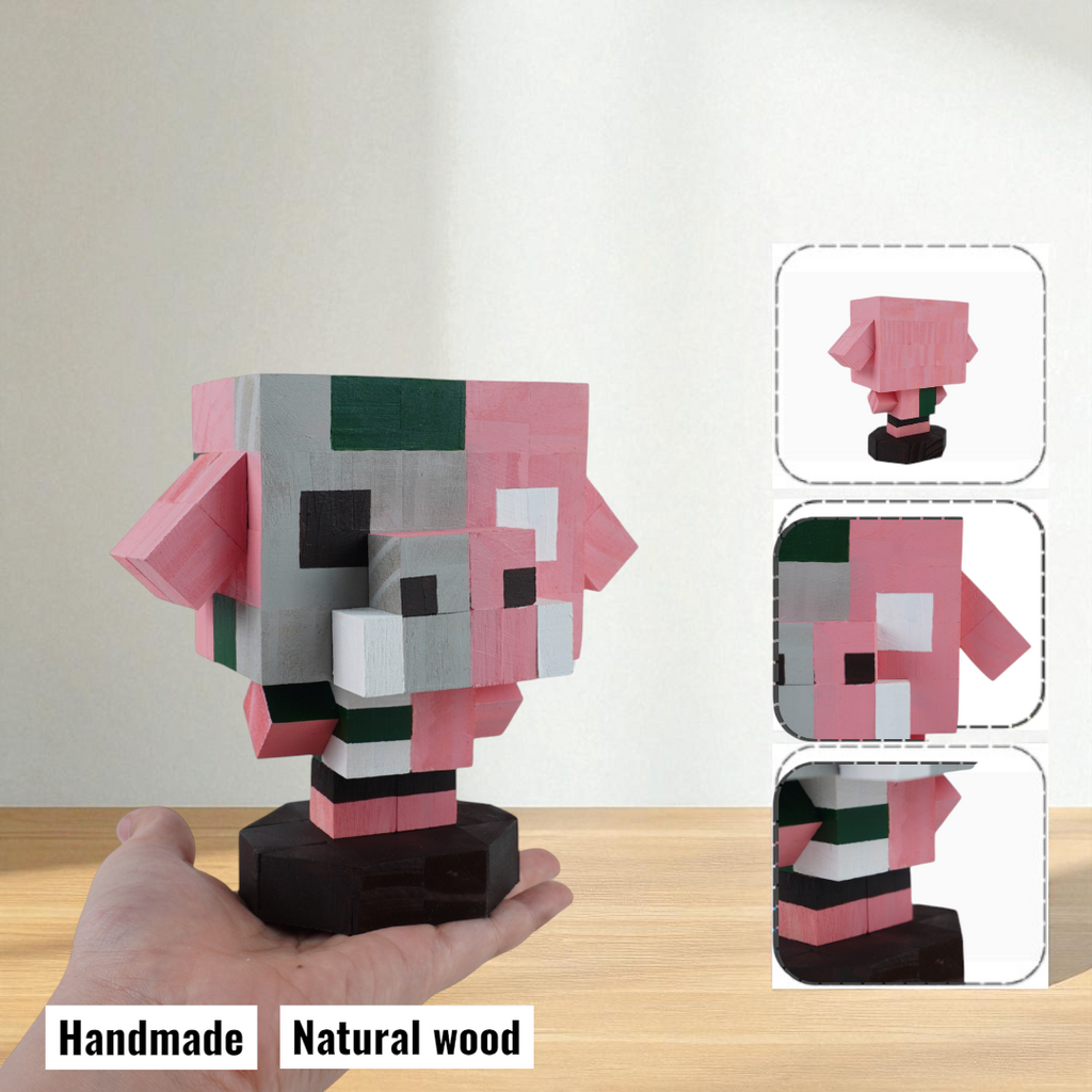 Minecraft Mobs & Bosses Wooden Models (Collection 1/2) - DIY Painting Kit & Completed Model