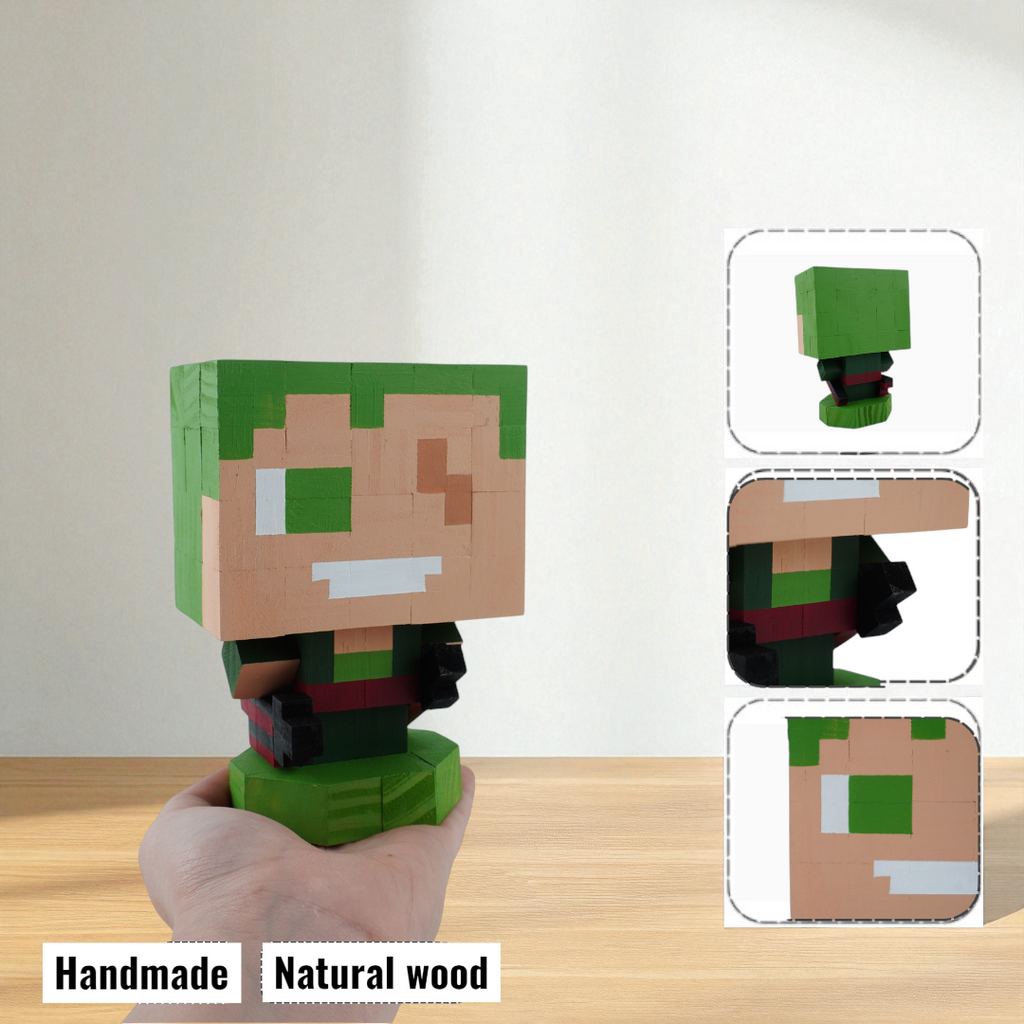 Anime Wooden Character Figures (DIY Painting Kit & Completed Model)