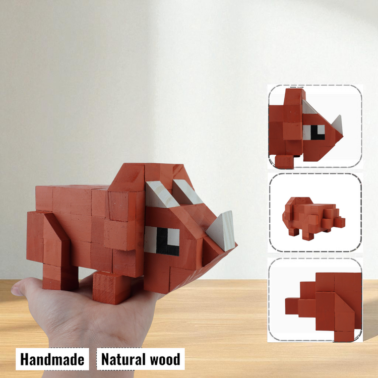 Wooden Animal & Pet Figures (DIY Painting Kit & Completed Model)