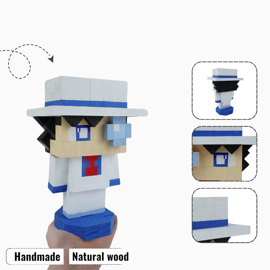Anime Wooden Character Figures (DIY Painting Kit & Completed Model)