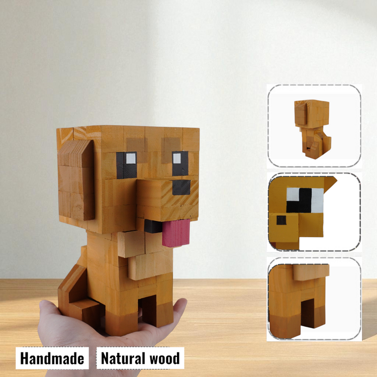 Wooden Animal & Pet Figures (DIY Painting Kit & Completed Model)