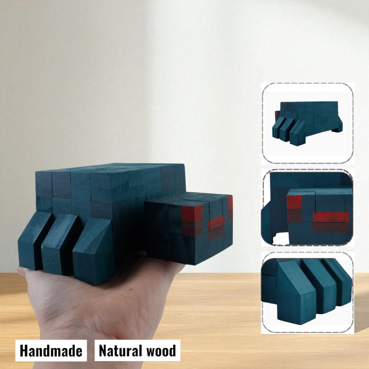 Minecraft Mobs & Bosses Wooden Models (Collection 2/2) - DIY Painting Kit & Completed Model