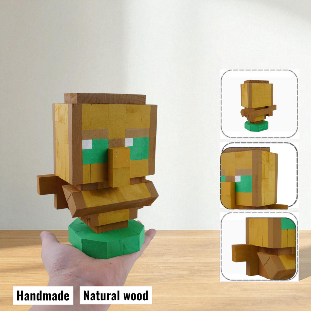Minecraft Mobs & Bosses Wooden Models (Collection 2/2) - DIY Painting Kit & Completed Model