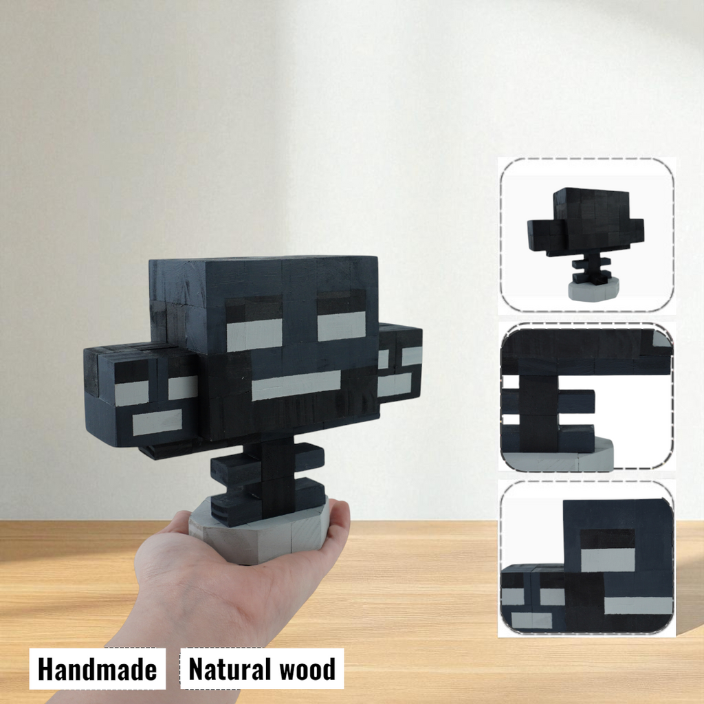 Minecraft Mobs & Bosses Wooden Models (Collection 2/2) - DIY Painting Kit & Completed Model