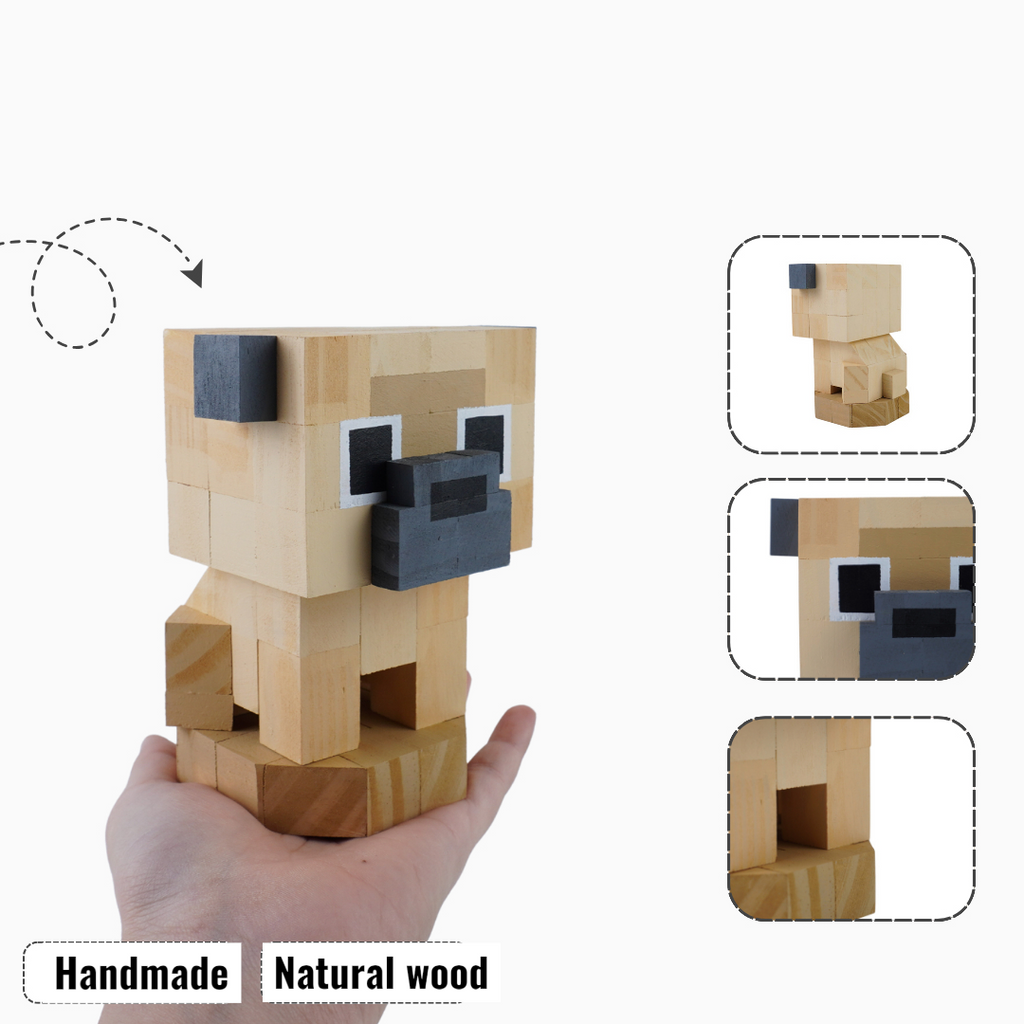 Wooden Animal & Pet Figures (DIY Painting Kit & Completed Model)