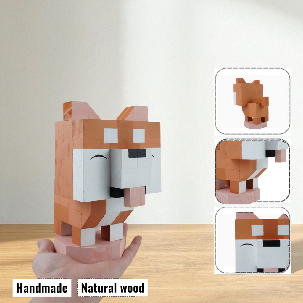 Wooden Animal & Pet Figures (DIY Painting Kit & Completed Model)