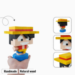 Anime Wooden Character Figures (DIY Painting Kit & Completed Model)