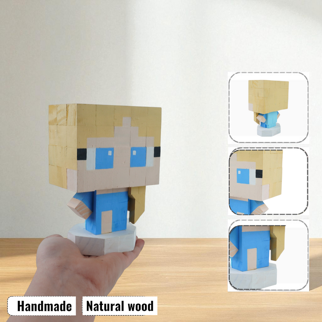 Wooden Character Figures (Collection 1/2) - DIY Painting Kit & Completed Model