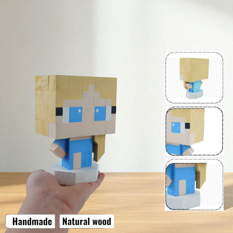 Wooden Character Figures (Collection 1/2) - DIY Painting Kit & Completed Model
