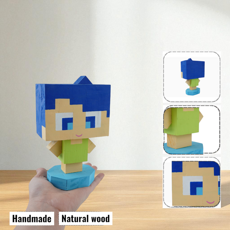 Wooden Character Figures (Collection 1/2) - DIY Painting Kit & Completed Model