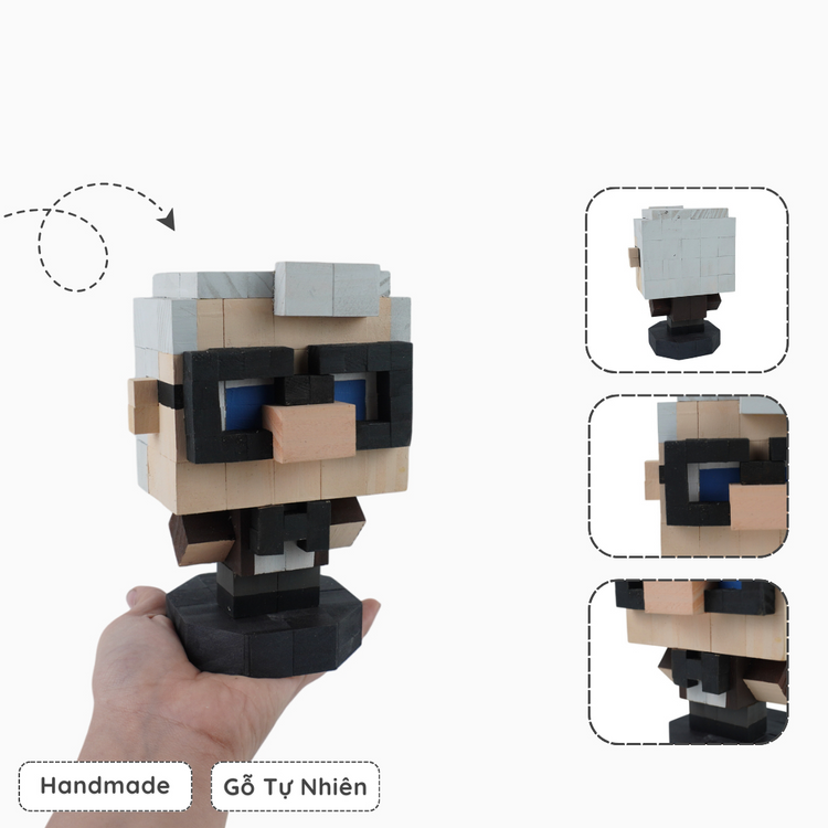 Wooden Character Figures (Collection 1/2) - DIY Painting Kit & Completed Model