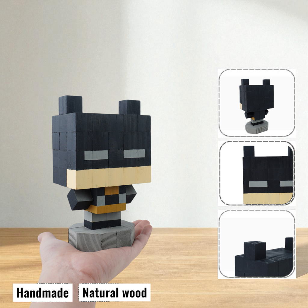 Superhero Wooden Figures (DIY Painting Kit & Completed Model &)