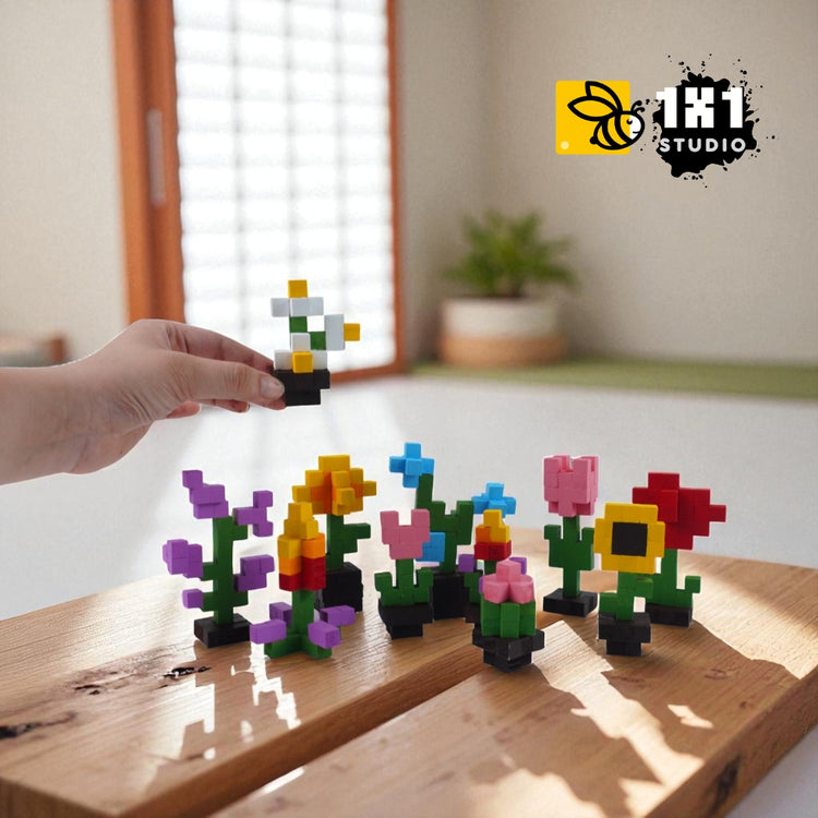 Mini Wooden Flower (DIY Kit ) – Create 10 Models (40 Designs)
