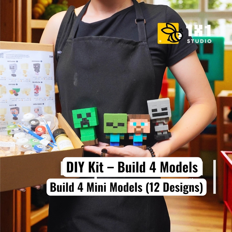 Minecraft Character Mini Kit (DIY KIT) – Create 4 Models