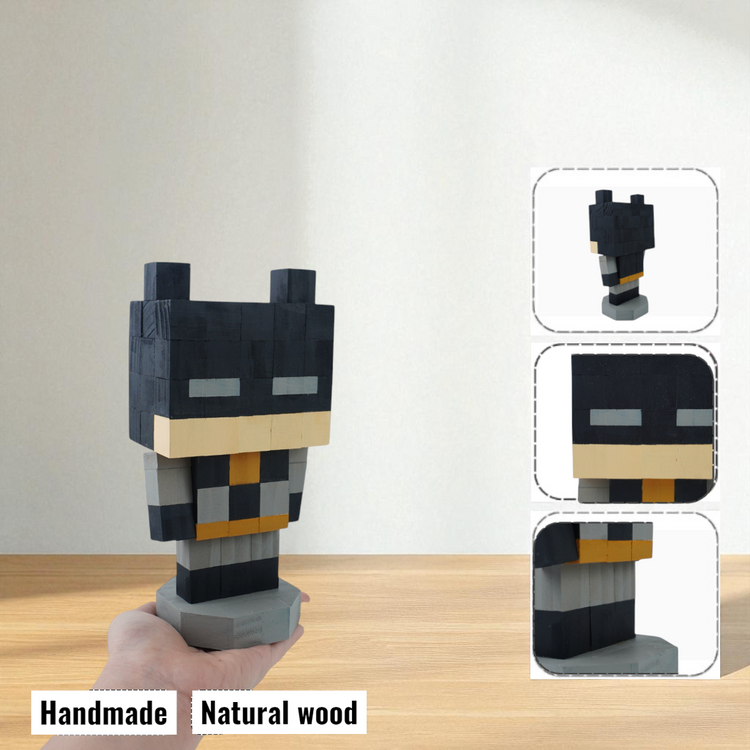 Superhero Wooden Figures (DIY Painting Kit & Completed Model &)